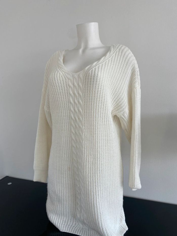 Pull blanc long