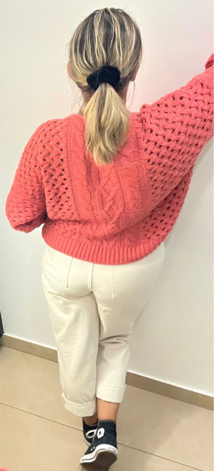 Pull Torsadée Maille Ajourée Taille Unique - photo numéro 8