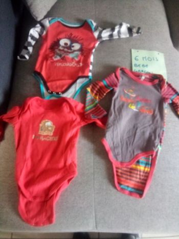 3 bodies bébé garçon 6 mois