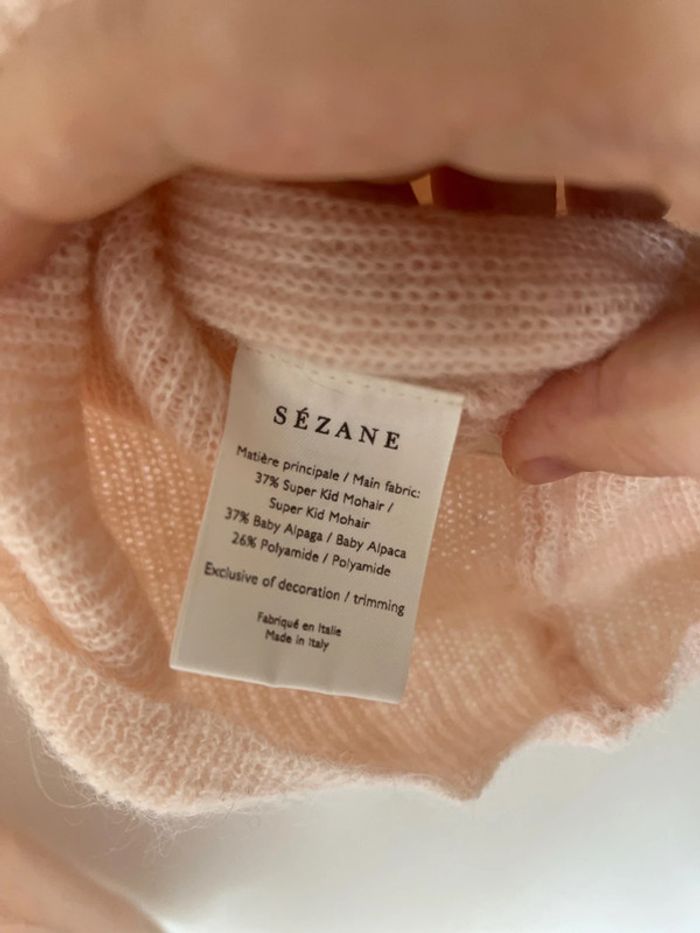 Sezane pull Nicky nude taille S - photo numéro 6