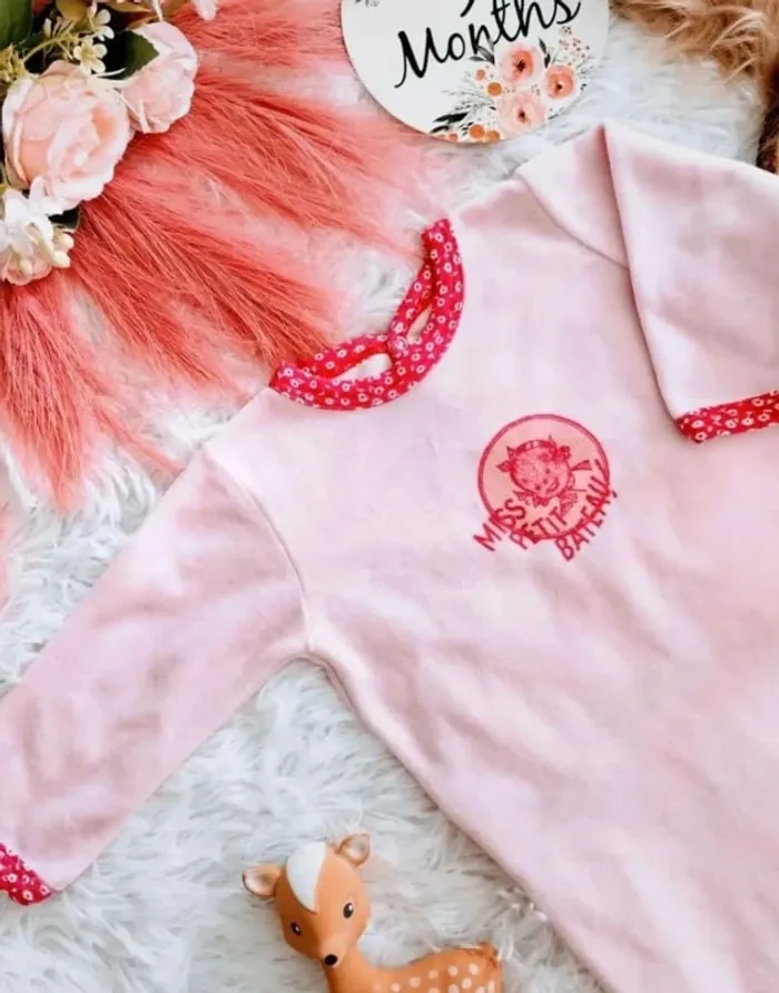 Pyjama et bandeau cheveux petit bateau fille 9 mois 🎀 - photo numéro 4