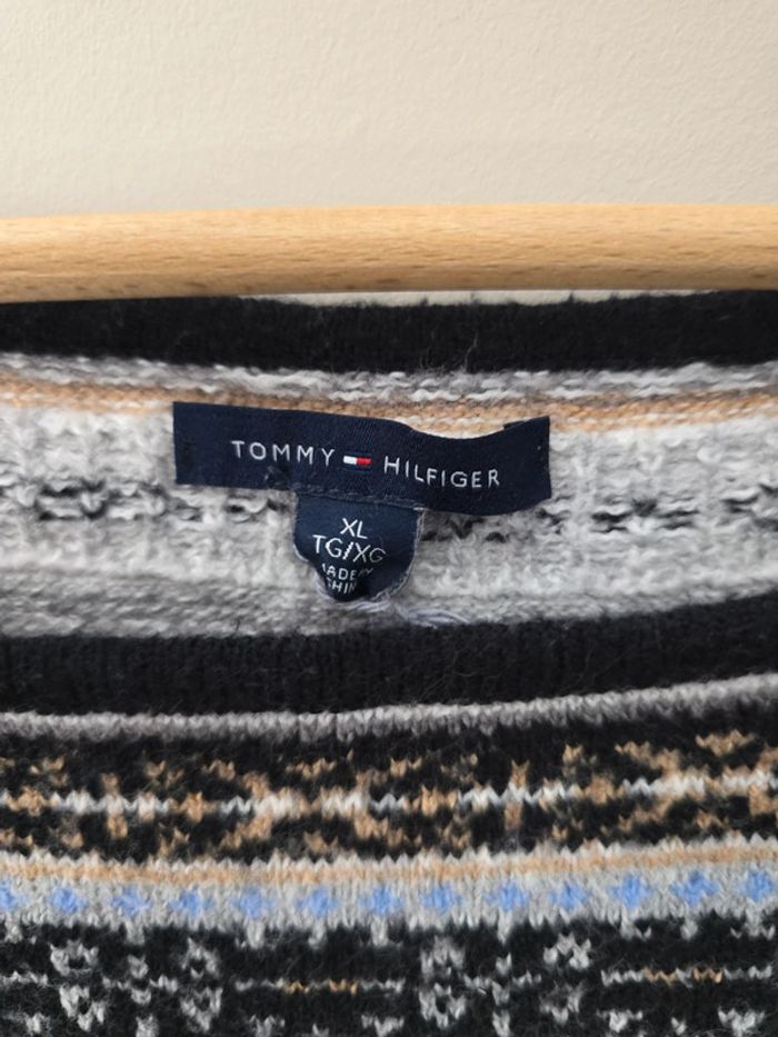 Pull Tommy Hilfiger rayé nordique XL / cosy tendance - photo numéro 5
