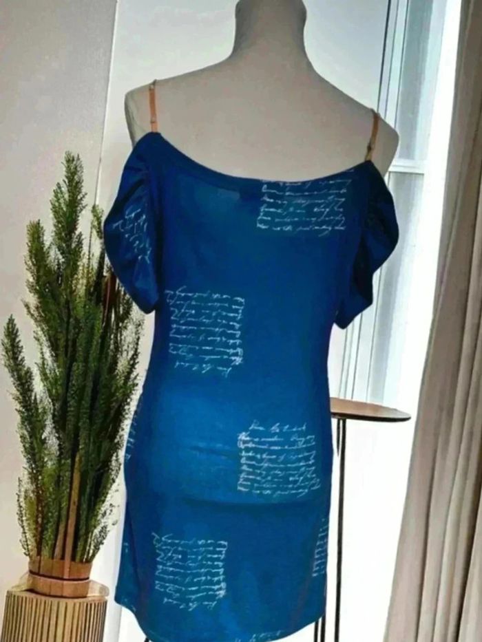 Robe courte d été bleu 🌹M🌹 - photo numéro 2