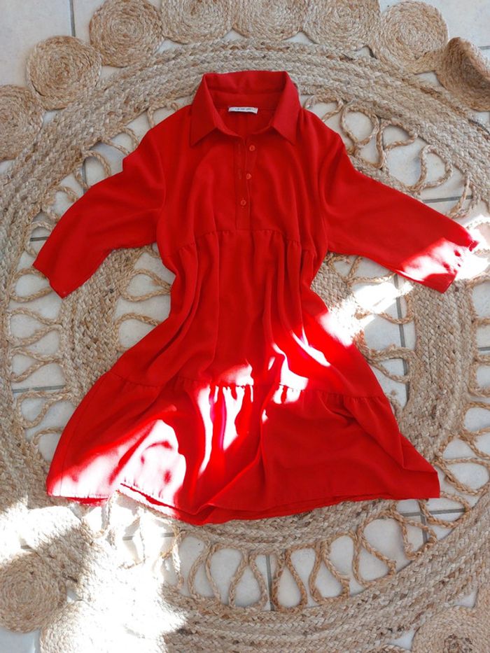 Robe chemise rouge Vintage Love - photo numéro 2