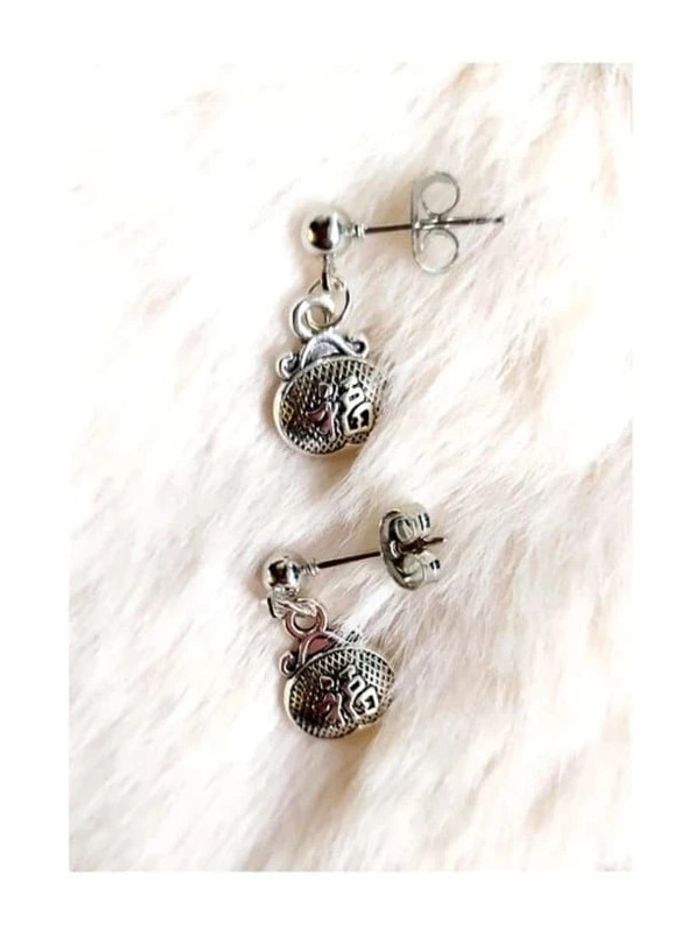 Boucles d'oreilles unisexe avec signe chinois