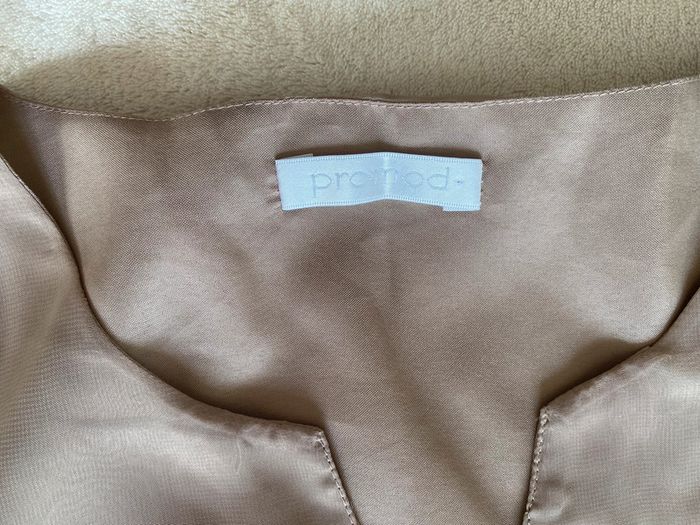 Robe Promod coupe droite en voile taille 38 beige avec sequins - photo numéro 7