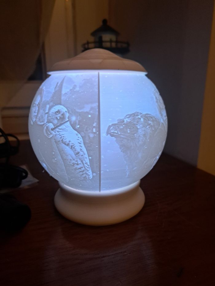 Veilleuse boule en lithophanie - photo numéro 4