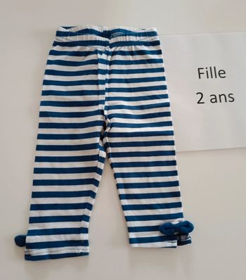 Legging rayé court 2 ans