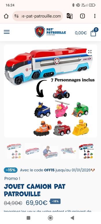 Pat patrouille camion ( annonce pr morgane )