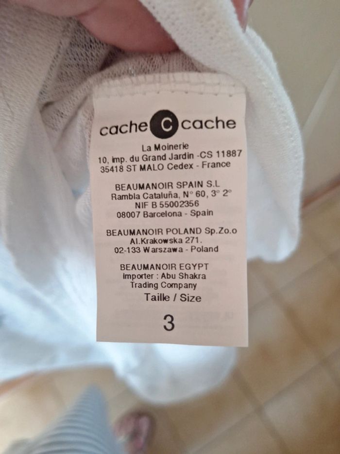 T-shirt cache cache t3 - photo numéro 3