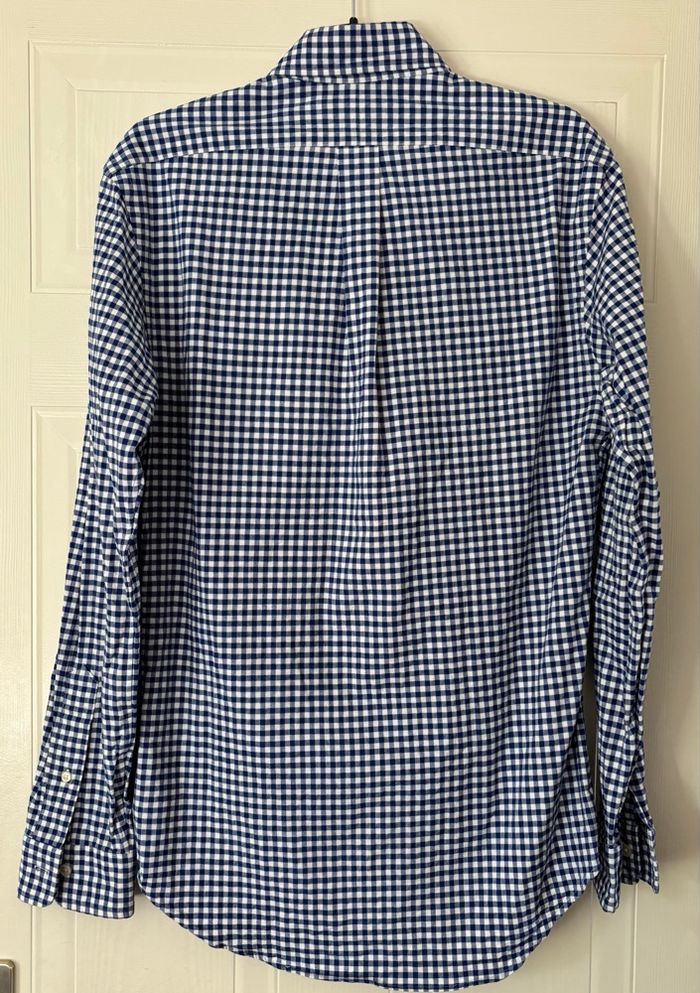 💙Chemise Neuve Ralph Lauren Homme à Carreaux Marine Logo Coloré - Taille S/36 - photo numéro 6