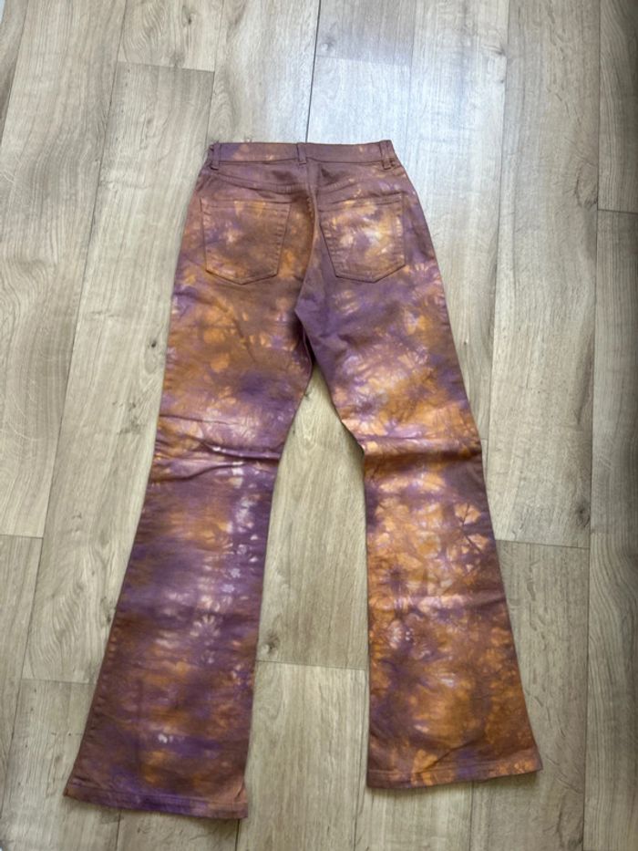 Jean School Rag pattes d’éléphant multicolore leg W28 - photo numéro 3