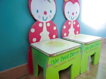 Chaise enfant Coccinelle lot mobiler bois collection Roumanoff vertbaudet