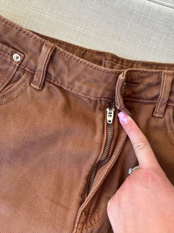 short en jean marron - photo numéro 4