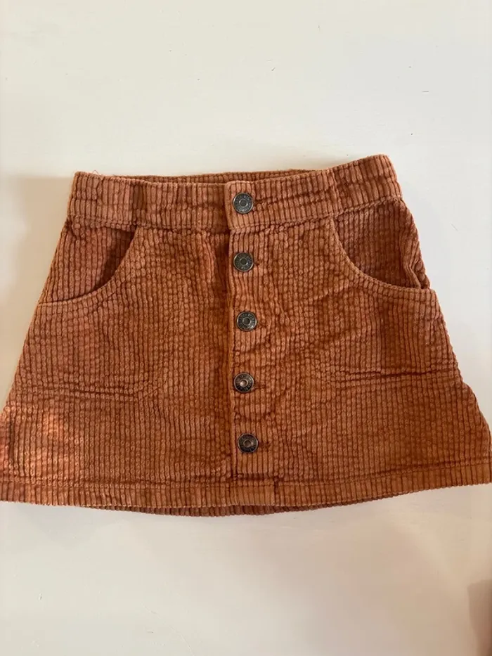 Jupe velours marron