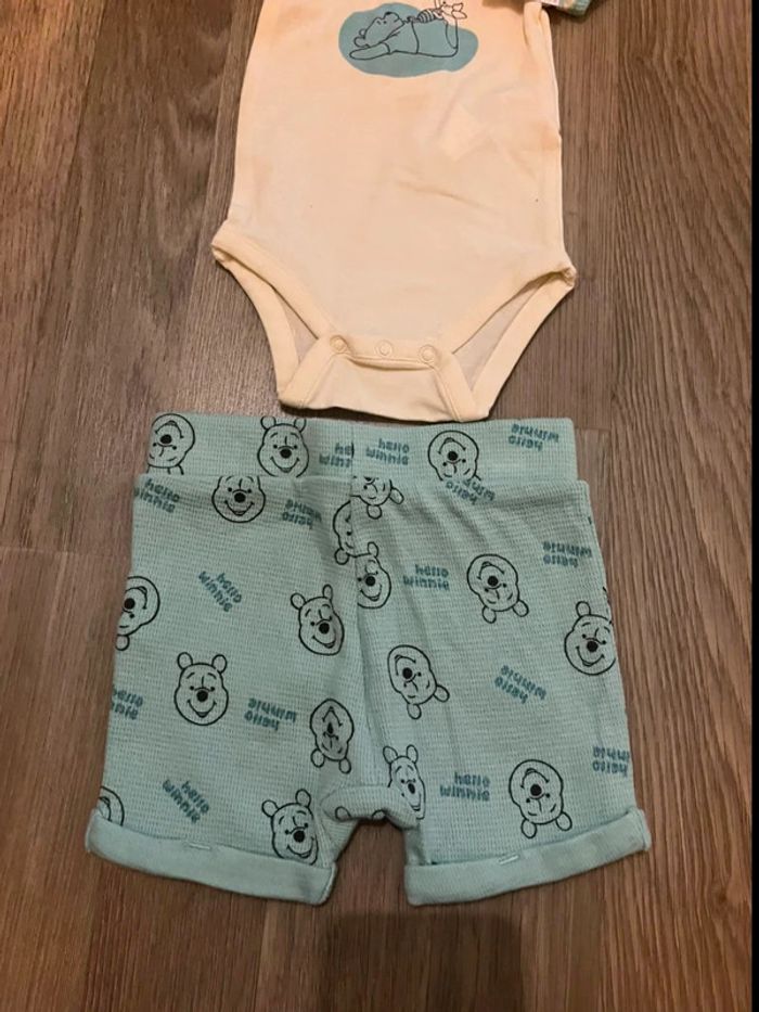 Ensemble body plus short taille 3 mois Disney Winnie - photo numéro 2