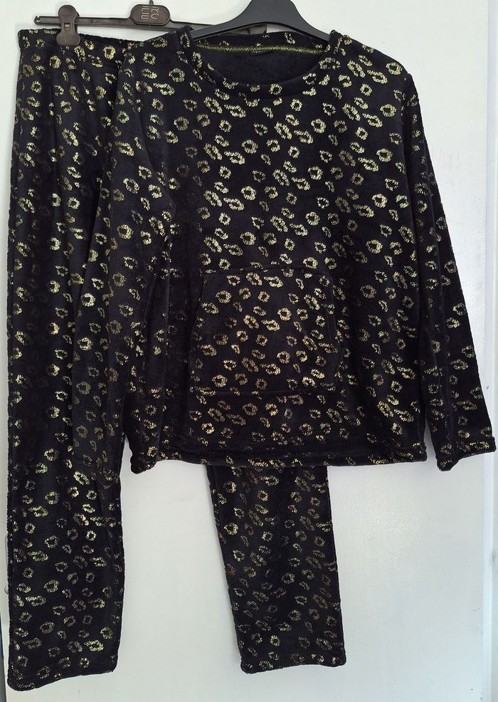 Pyjama polaire imprimé deux pièces