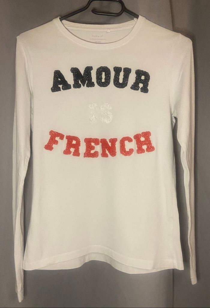 Tee-shirt amour is French »Name It »manches longues