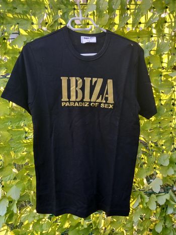 T-Shirt Hommes noir et doré Ibiza T: M