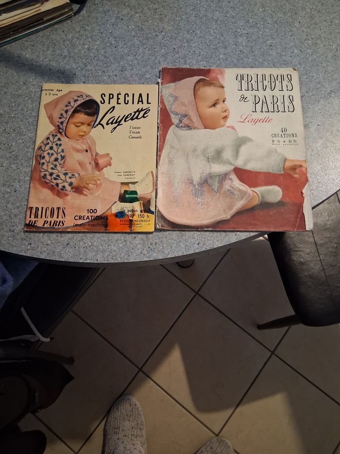 Lot de 2 livres modèle layette vintage