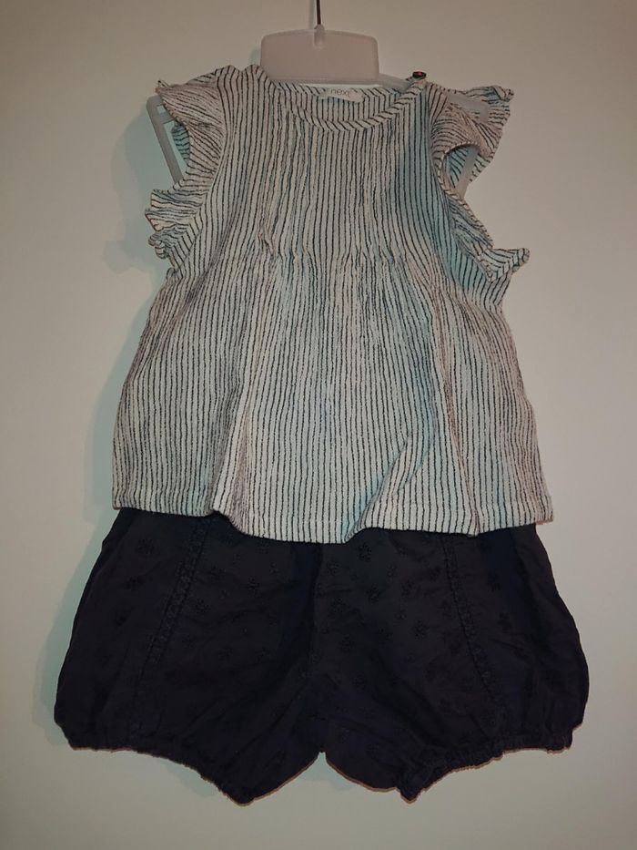 Ensemble léger, short "boule" et blouse sans manche, Next,  12 mois/1 an - photo numéro 2