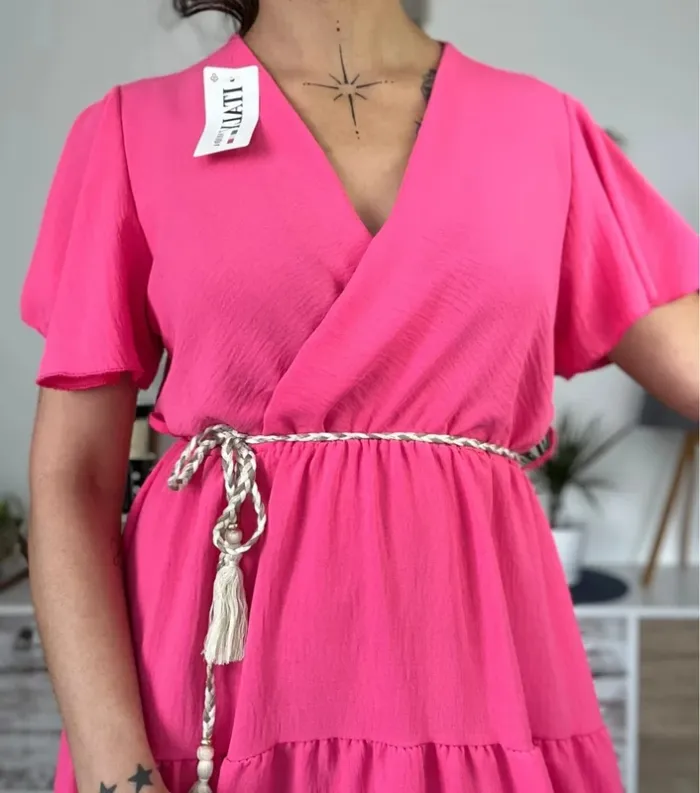SOLDE Robe bohème fluide légère taille élastique taille unique - Italy moda - neuf - photo numéro 6
