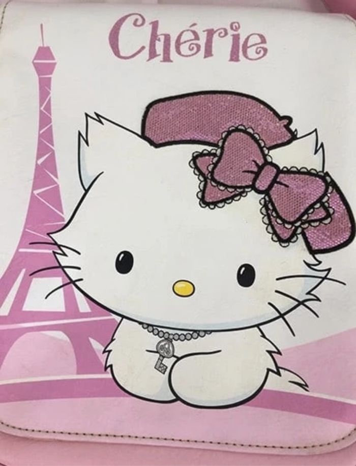 Sacoche rose et blanche à rabat fille - Hello Kitty - photo numéro 6
