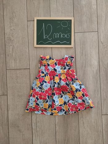 Robe d'été fleurie multicolore taille 12 mois
