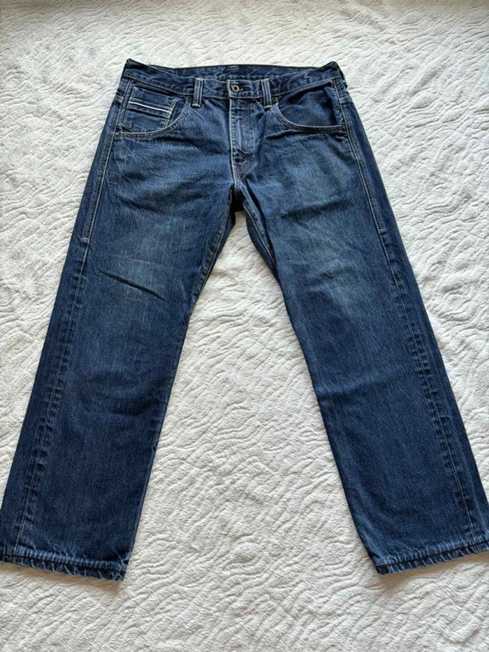 Jean Levi’s 569 loose Straight droit ample homme W33 L30 Made in Mexico bleu foncé L/44 Vintage Y2K - photo numéro 4