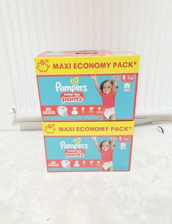 2x Couches Pampers Baby Dry pants Taille 5 MAXI PACK *172