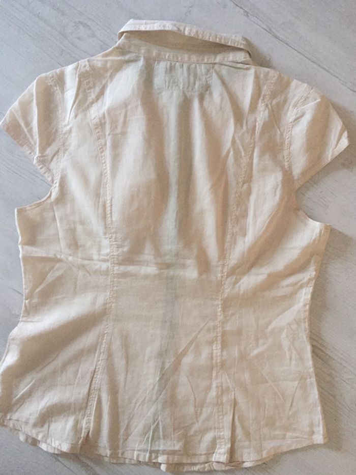 453-Chemisier marron clair T40/42 NEUF - photo numéro 4