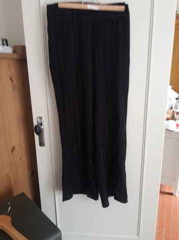 Pantalon large rayé camaieu