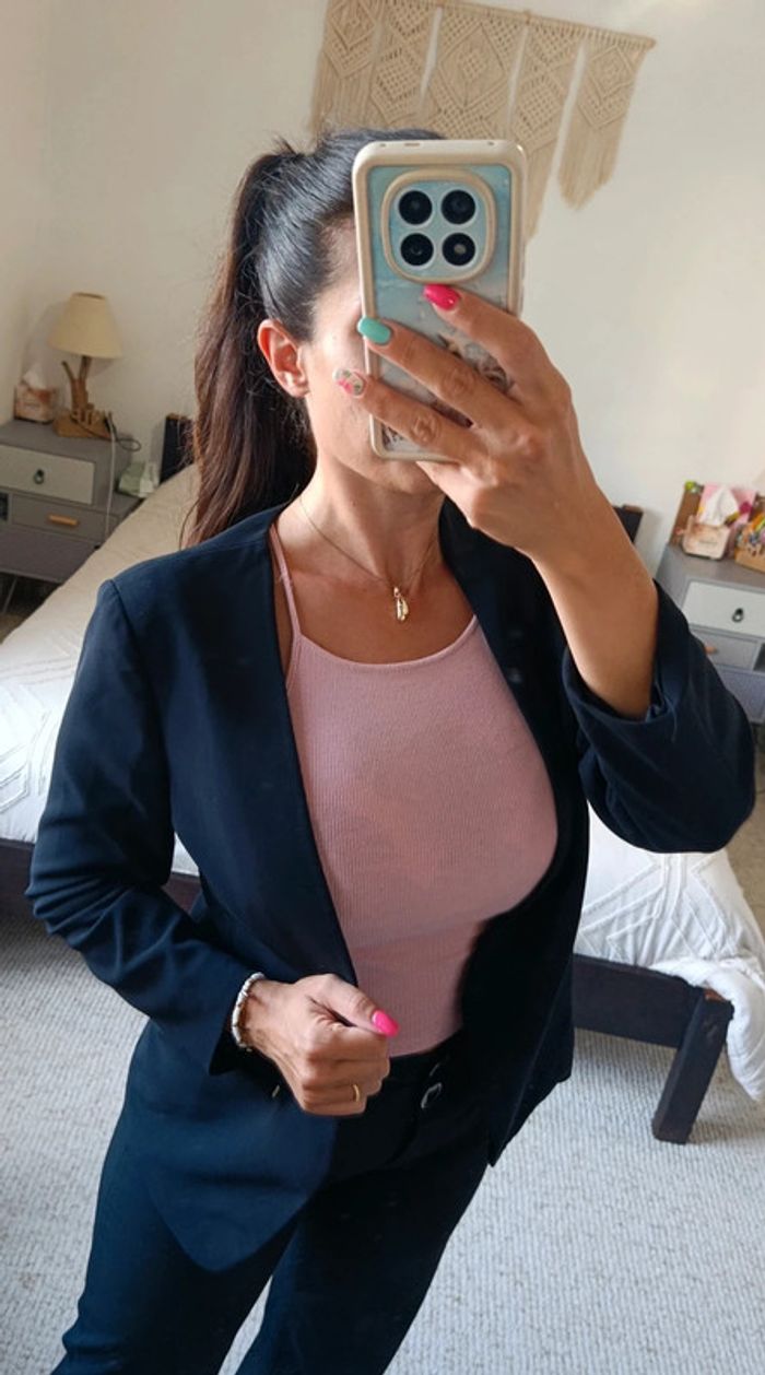 Veste blazer noir 123 Un Deux Trois 40 classe chic - photo numéro 4