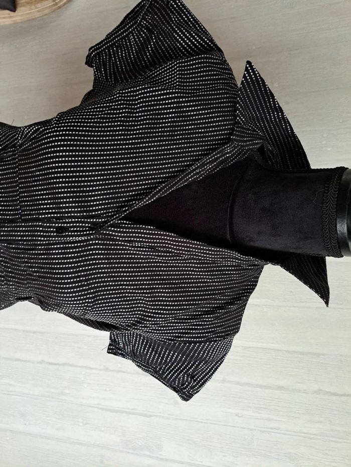 blouse noir argent - photo numéro 3