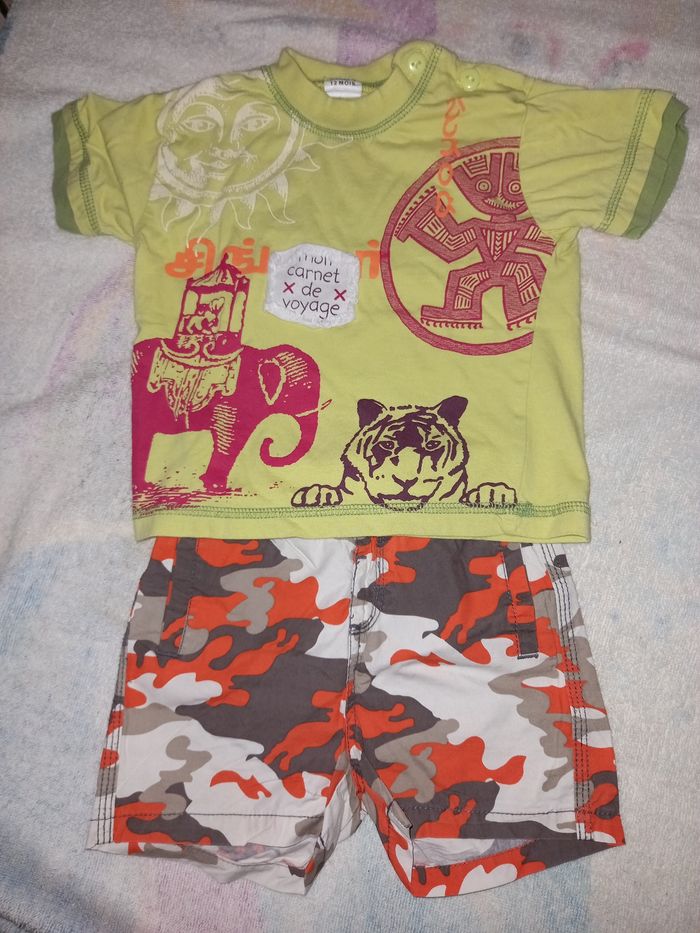 Ensemble short 12 mois kitchoun