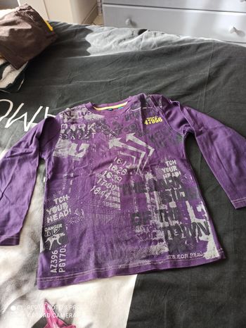 T shirt mL violet 10 ans