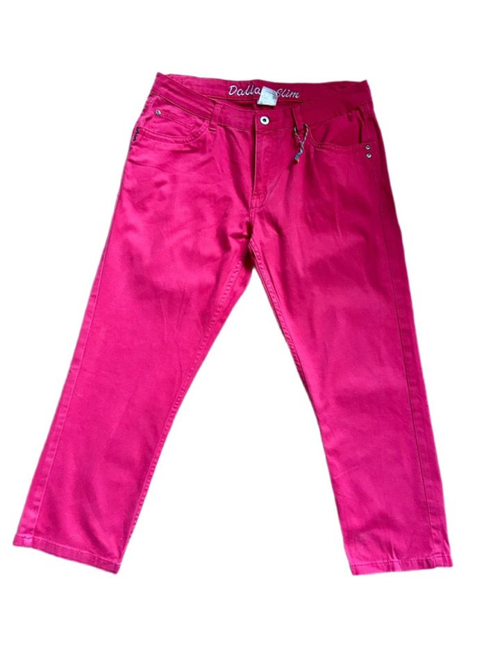 🩷🌷Jean fuchsia court 7/8 vintage Y2K cropped jeans🌷🩷 - photo numéro 5