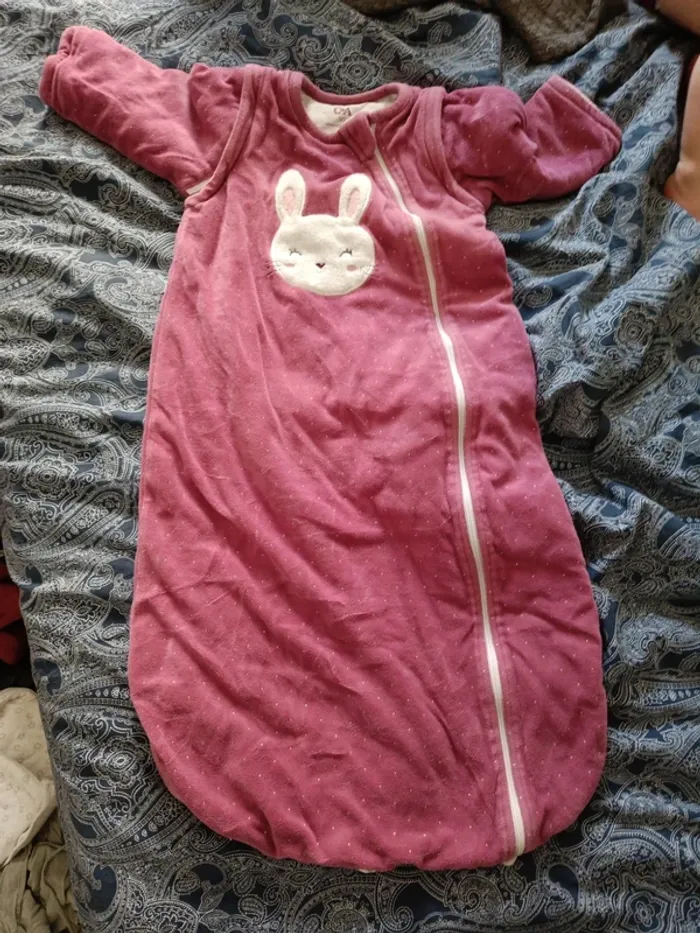 Turbulette Manches longues C&A 90cm rose lapin