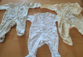 Lot de 3 grenouillères 