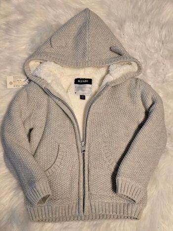 NEUF (non porté) 🏷😍🤩superbe  gilet en tricot Intérieur sherpa 36 mois garçon ou mixte 🤩😍💙💙💙
