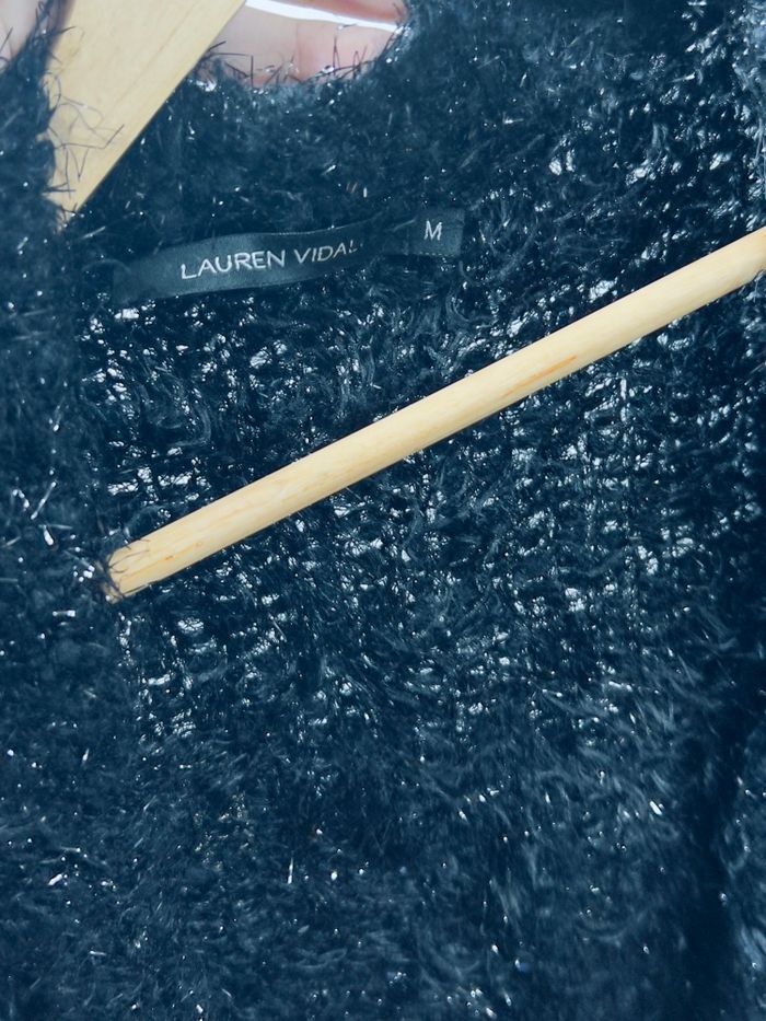 Gilet pull asymétrique scintillant argenté - photo numéro 3