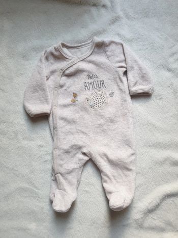 Grenouillère velours hérisson