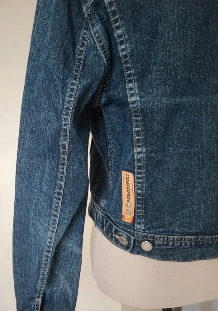 Veste en jean bleue foncée Cimarron Taille 38 - photo numéro 5