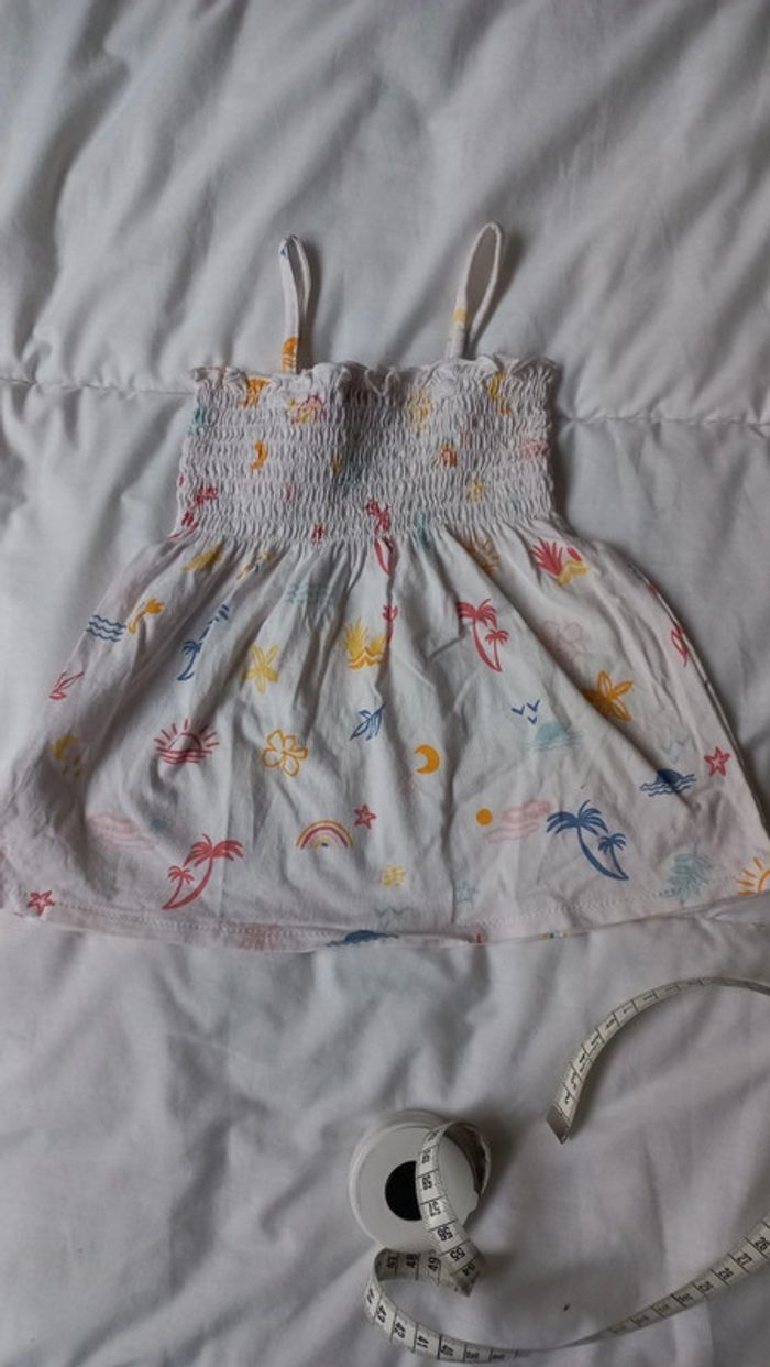 Débardeur blanc à motifs plage - photo numéro 3