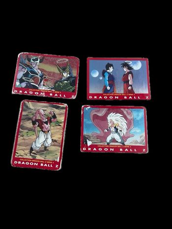 Lot de 4 cartes dragon ball z Série 4 1989 Toei animation Bon état général