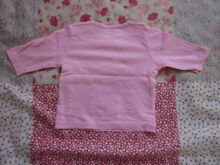 T-Shirt manches longues rose 1 mois - photo numéro 2