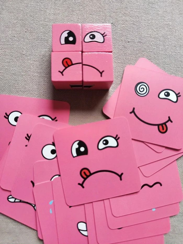 Jeu des émotions en bois - photo numéro 2