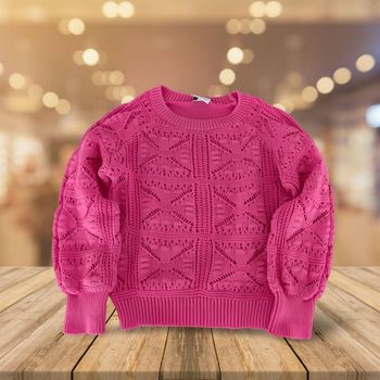 Magnifique Pull Rose Fushia Tape à l'Œil