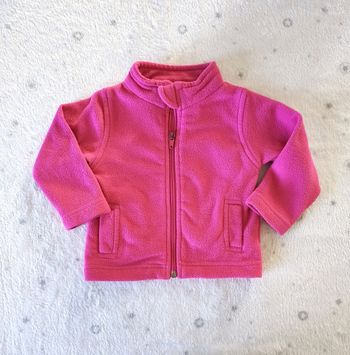 Veste polaire rose fille 9 mois