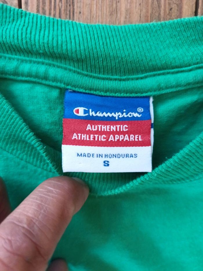 T-shirt vintage Champion USA 90s endicott collège S - photo numéro 4
